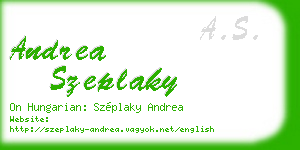 andrea szeplaky business card